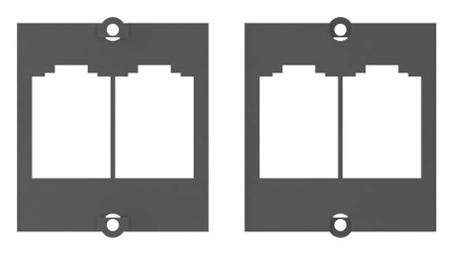 Telaio BACHMANN per 2x METZ CONNECT E-DAT modulo CAT6