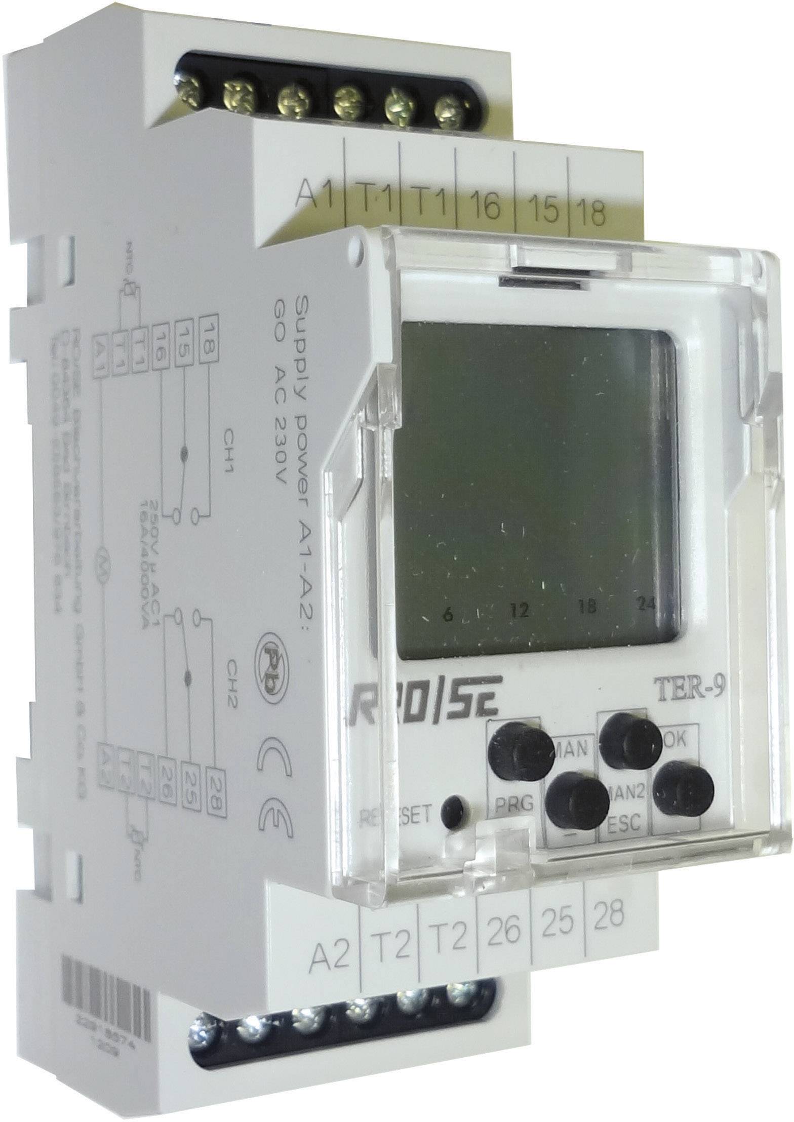 Rose LM Termostato per armadio elettrico TER-9 230 V/AC 2 scambi (L x L x A) 90 x 35.5 x 64 mm 1 pz.