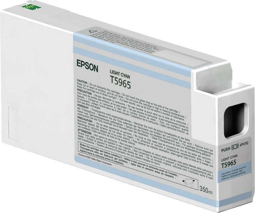 Svetlomodrá atramentová kazeta Epson T5965, kapacita 350 ml.