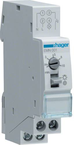 Hager EMN001 Relè temporizzatore luci scale Guida DIN 230 V