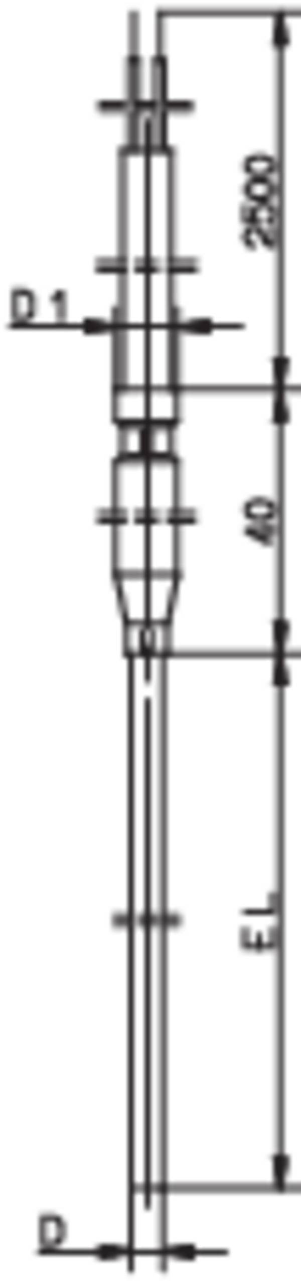 Jumo 901250/32-1043-1,5-200-11-2500/000 901250/32-1043-1,5-200-11-2500/000 teplotný článok, K, -200 do 1200 °C, Dĺžka kábla 2.5 m, šířka 1.5 mm, Kalibrované podľa (ISO)