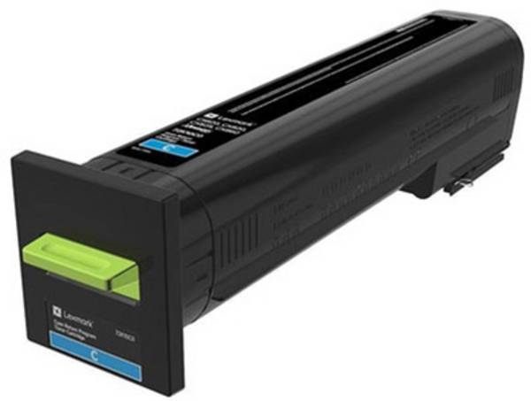 Lexmark CS820 CX820 CX825 CX860 vratný toner originál  zelenomodrá Maximálny rozsah stárnek 8000 Seiten