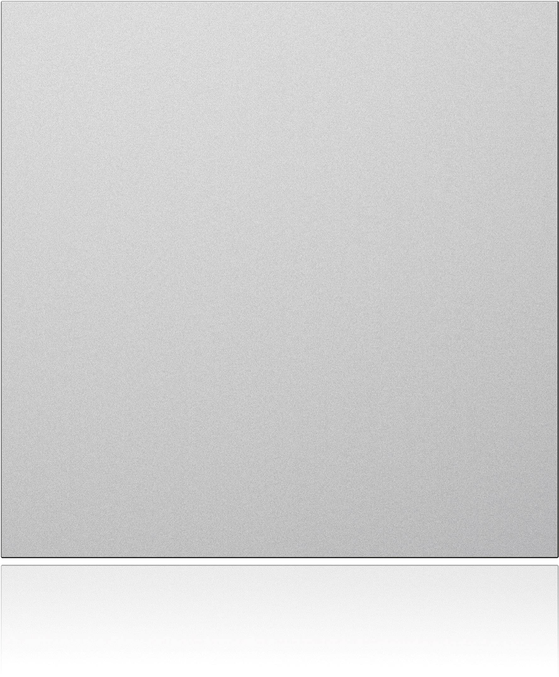 Sivý, minimalistický štvorec na bielom pozadí.