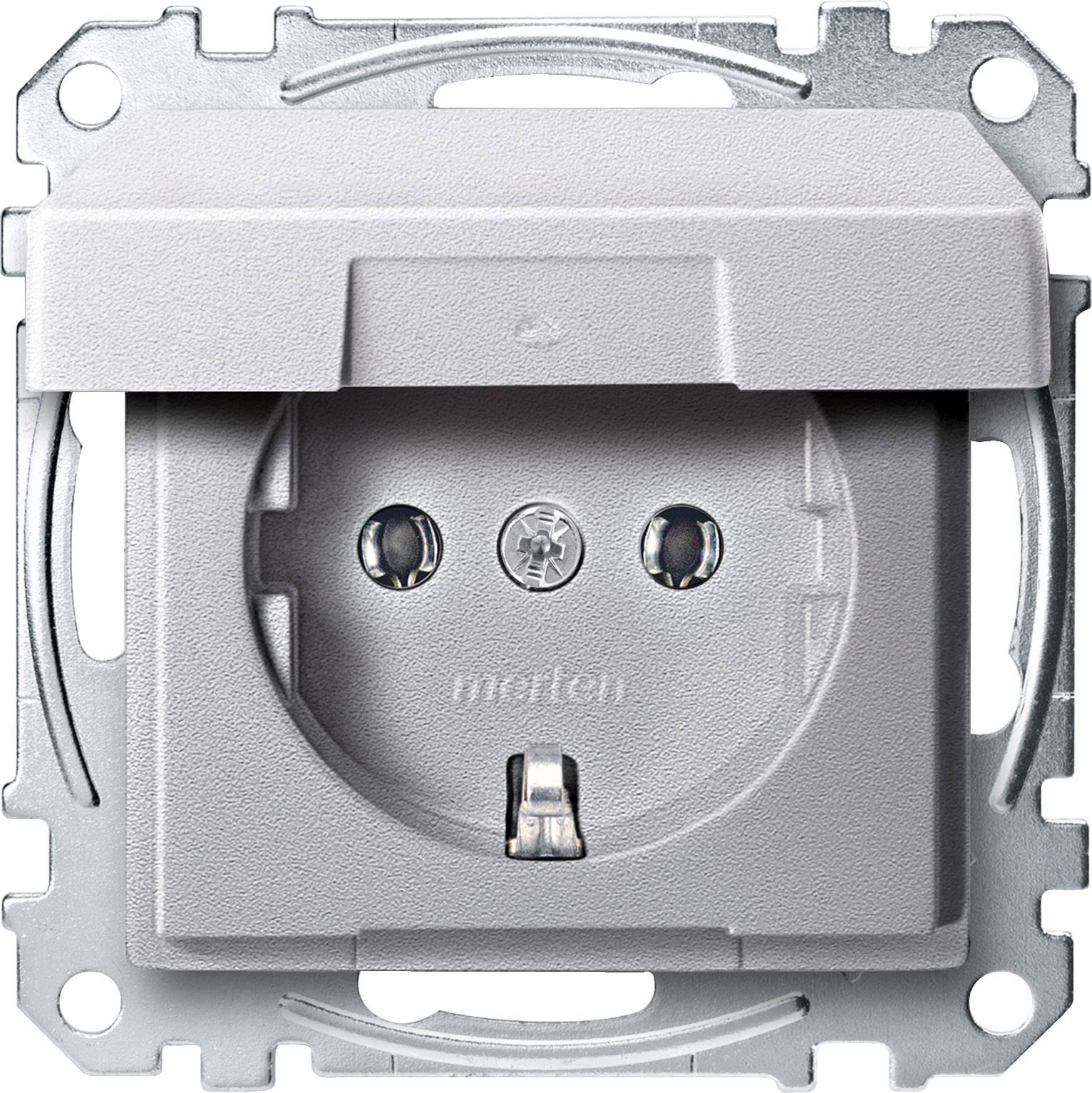 Merten Presa di corrente System M Alluminio MEG2311-0460 1 pz.