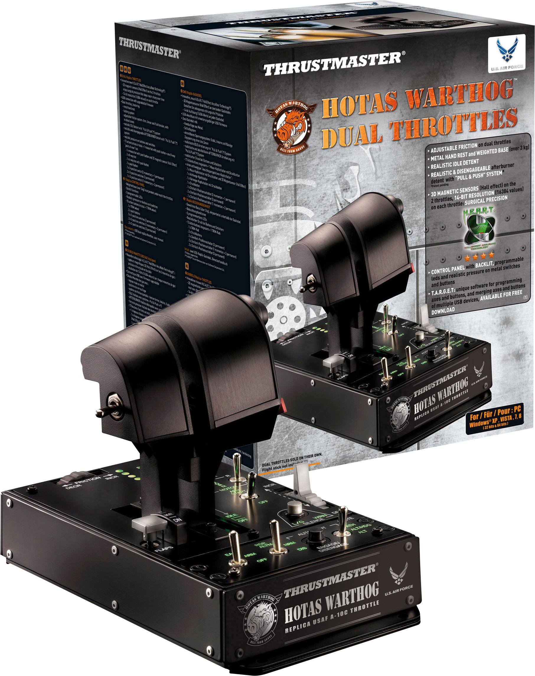 Thrustmaster Hotas Warthog Dual Throttle Controllore per simulatore di volo USB PC Nero