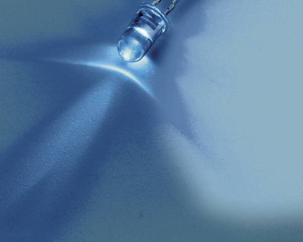 Nichia NSPB300B Sel. wV/W LED s vývodmi modrá guľatý 3 mm 8200 mcd 15 ° 20 mA 3.2 V