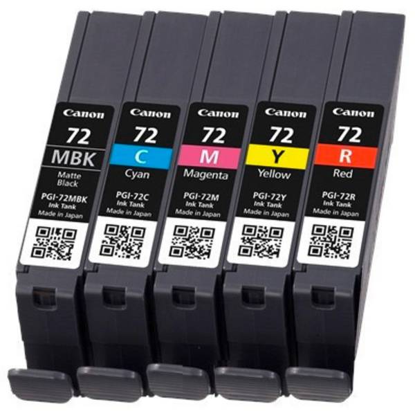 Canon PGI-72 atramenty originál  zelenomodrá, purpurová, matná čierna, žltá, červená