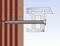 Skrutka preniká múrom z vertikálnych tehál, spojená kovovým uholníkom na pravej strane.