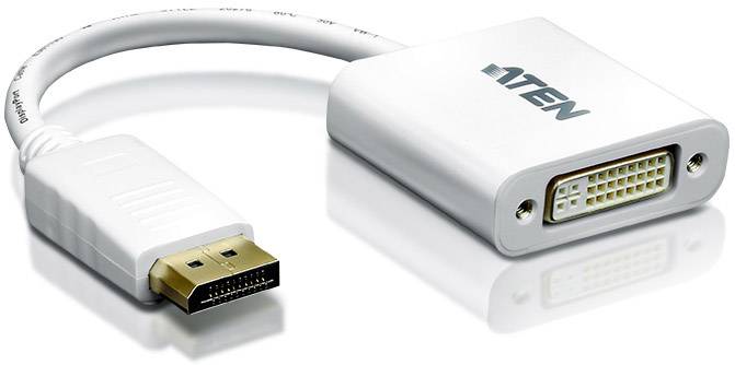 ATEN VC965-AT DisplayPort / DVI Adattatore [1x Spina DisplayPort - 1x Presa DVI 24+5 poli] Bianco 10.00 cm