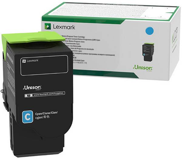 Lexmark C2325 C2425 C2535 MC2325 MC2425 MC2535 MC2640 vratný toner originál  zelenomodrá Maximálny rozsah stárnek 1000 Seiten