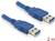 Modrý USB kábel, 2 metre dlhý, so zobrazením dvoch USB-A konektorov. Ideálny pre prenos dát a nabíjanie.