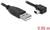 USB-mikro USB kábel s dĺžkou 0,50 m, zobrazený so zástrčkami na oboch koncoch.