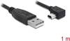 Delock USB kábel USB 2.0 USB-A zástrčka, USB Mini-B zástrčka 1.00 m čierna 82681