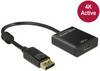 Delock DisplayPort / HDMI káblový adaptér Konektor DisplayPort, Zásuvka HDMI-A 0.20 m čierna 62607 pozlátené kontakty Kábel DisplayPort