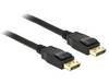 Delock DisplayPort prepojovací kábel Konektor DisplayPort, Konektor DisplayPort 5.00 m čierna 83808 pozlátené kontakty Kábel DisplayPort