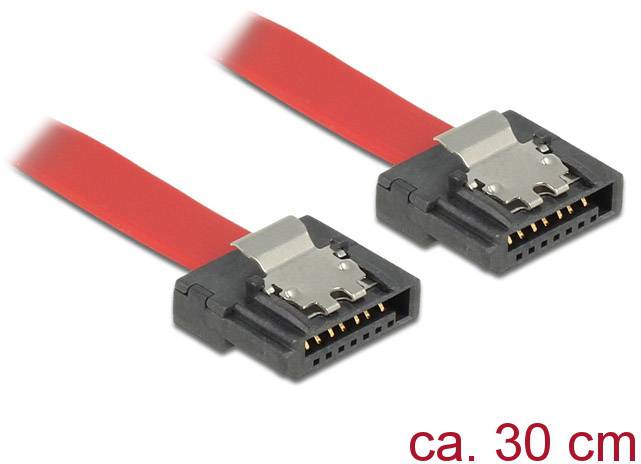 Cavo Hard Disk Delock [1x Presa SATA a 7 poli - 1x Presa SATA a 7 poli] 0.30 m Rosso