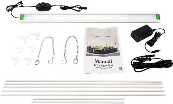 Venso pestovateľský lampa so statívom GrowLight Duo   pevne zabudované LED osvetlenie 22 W  neutrálna biela   1 ks