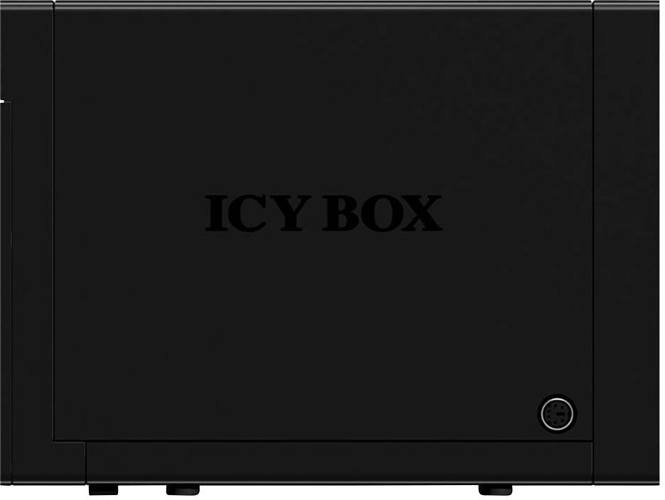 Čierna skrinka s nápisom 'ICY BOX'.