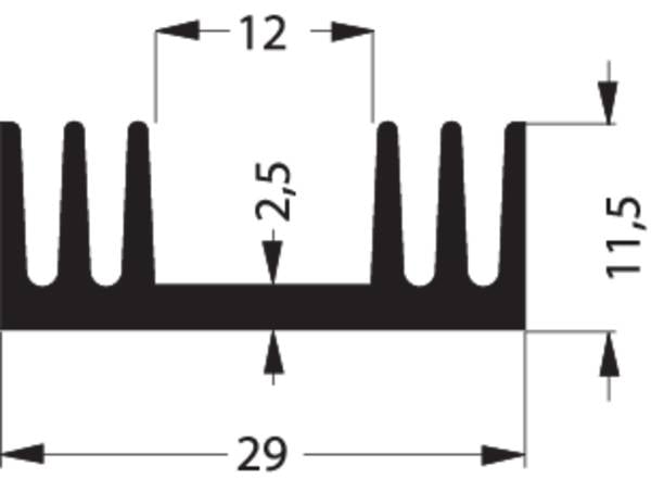 Fischer Elektronik SK 09 50 SA chladič 7.2 K/W (d x š x v) 50 x 29 x 11.5 mm TO-220, SOT-32