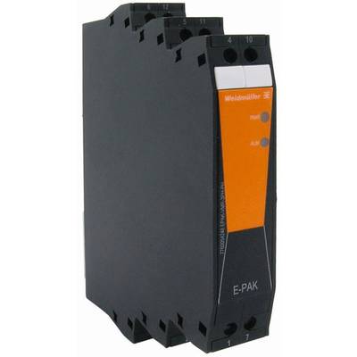 Čierno-oranžový elektronický modul s nápisom 'Weidmüller' na prednej strane, vhodný pre priemyselné aplikácie.
