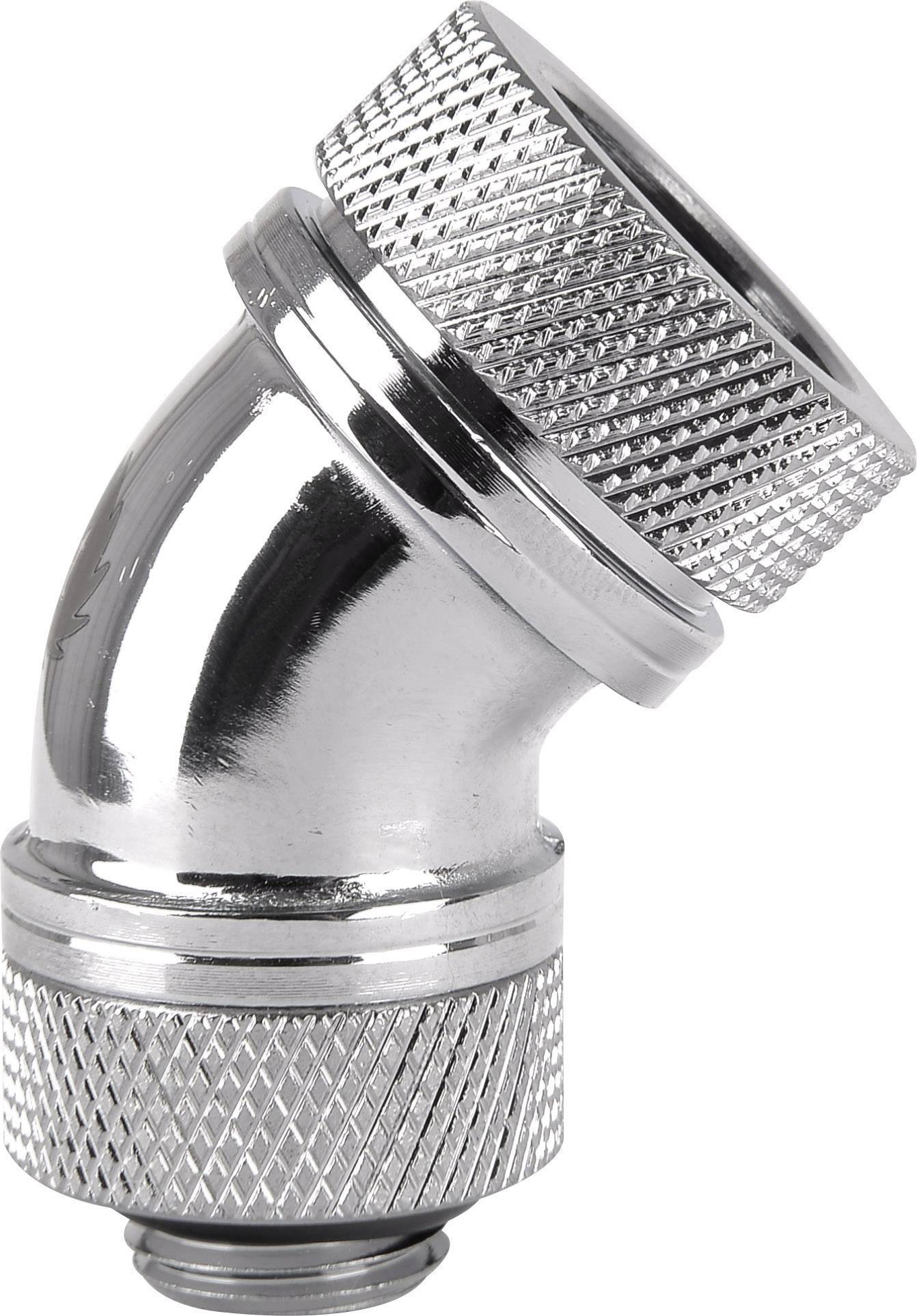 Thermaltake Pacific G1/4 PETG Tube 45-Degree Compression 16mm OD - Chrome Raccordo angolato per raffreddamento ad acqua per PC