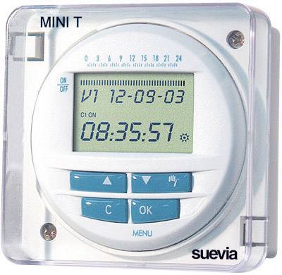 Suevia Practic Log Timer di superficie digitale 230 V/AC 3680 W