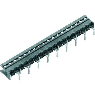 Elektrický konektor s viacerými kovovými kontaktmi a čiernou izoláciou, ktorý sa používa na prepojenie elektronických komponentov.