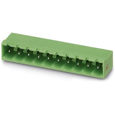 Zelený elektrický viacpólový konektor, používaný na zapojenie zariadení alebo elektrických rozvodných systémov.