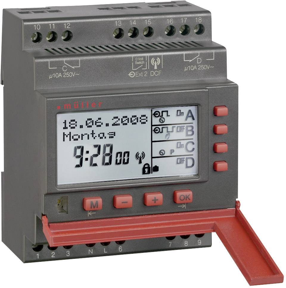Müller Sc 88.40 Pro 230V 50-60Hz Din-rail Schakelklok Digitaal 230 V/Ac 2500 W