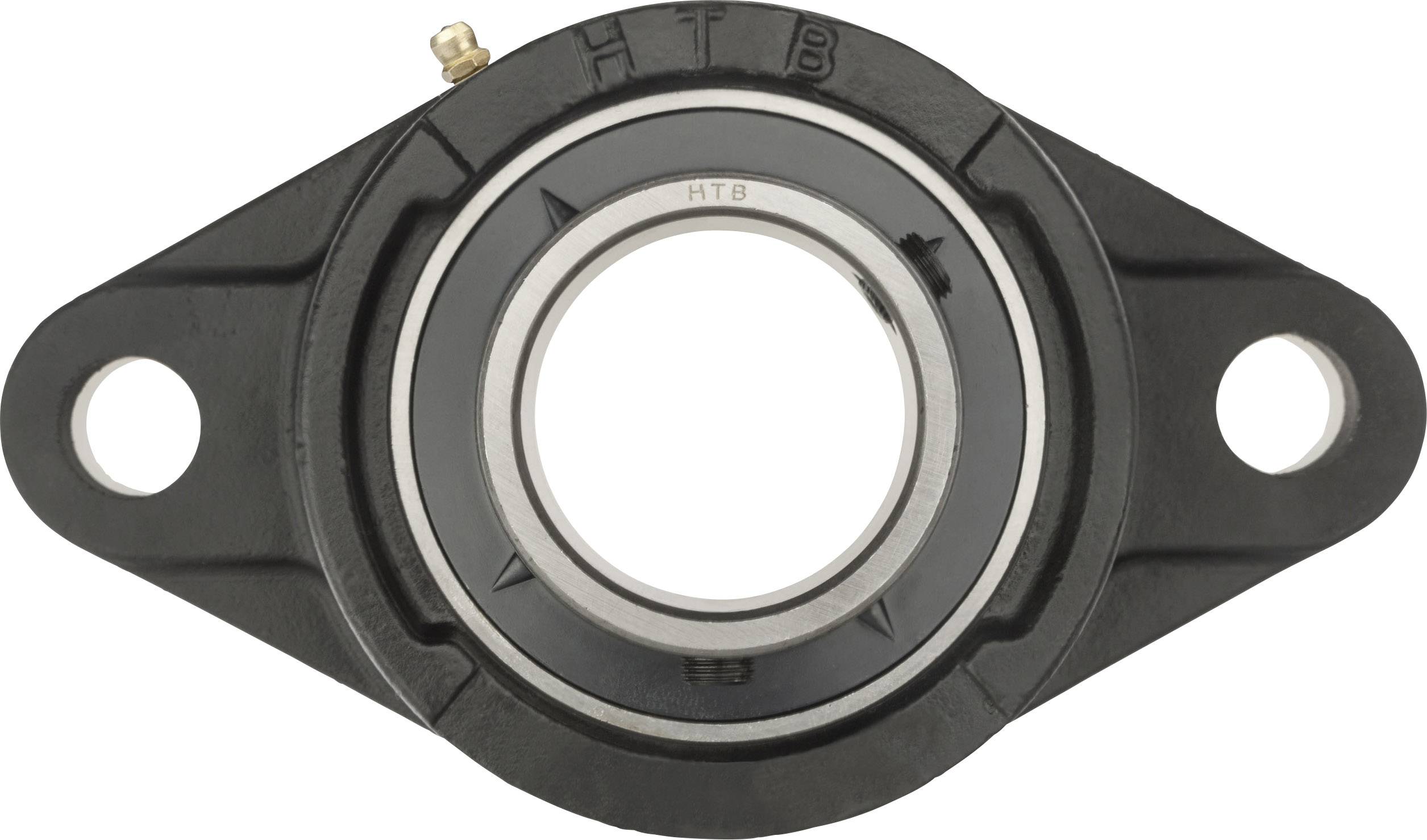 HTB UCFL 204 Cuscinetto flangiato Ghisa Ø foro 20 mm Distanza tra i fori 90 mm