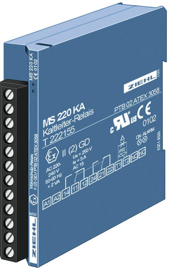 Relè protezione motore con termistore Ziehl MSR 220 KA Numero uscite relè: 2