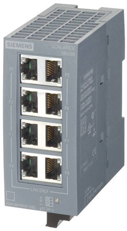 Siemens SCALANCE XB008 N. porte Ethernet 8 Tensione di funzionamento 24 V/DC