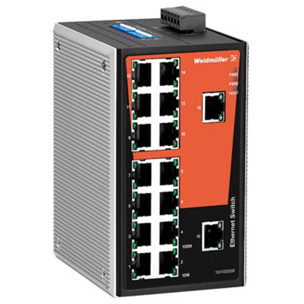 Weidmüller IE-SW-VL16T-16TX priemyselný ethernetový switch  100 MBit/s