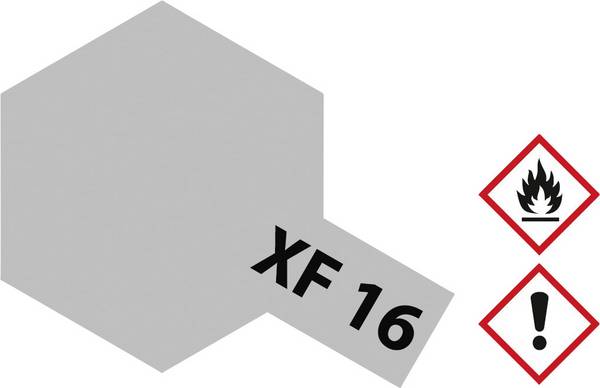 Tamiya akrylová farba hliník (matný) XF-16 sklenená nádoba 23 ml