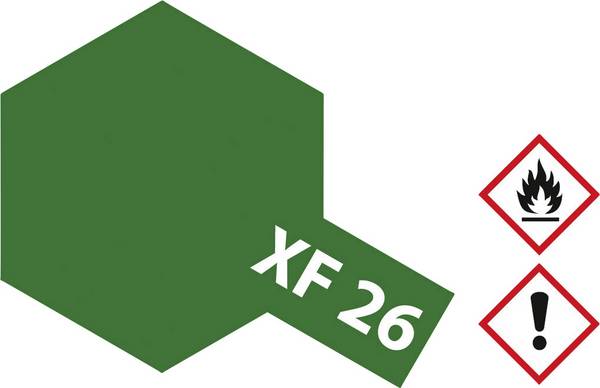 Tamiya akrylová farba tmavozelená (matná) XF-26 sklenená nádoba 23 ml