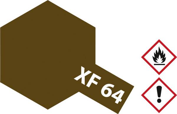 Tamiya akrylová farba červená, hnedá XF-64 sklenená nádoba 23 ml