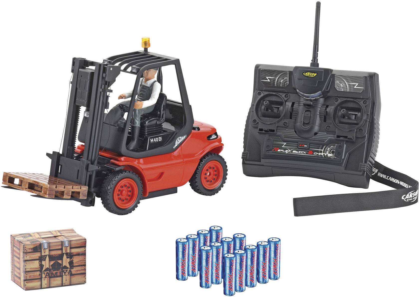 Carrello elevatore Linde H 40 D Modellino per principianti Carson Modellsport 1:14 Veicolo