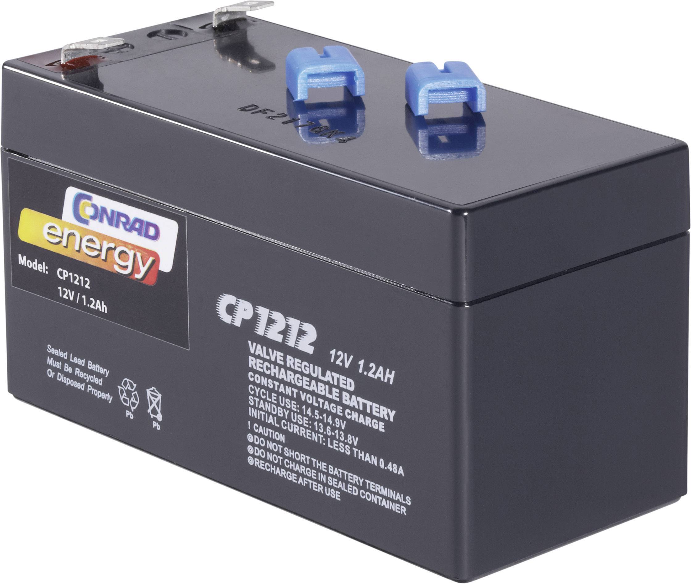 Conrad energy CE12V/1,2Ah 250165 olovený akumulátor 12 V 1.2 Ah olovený so skleneným rúnom (š x v x h) 97 x 52 x 43 mm plochý konektor 4,8 mm bezúdržbová
