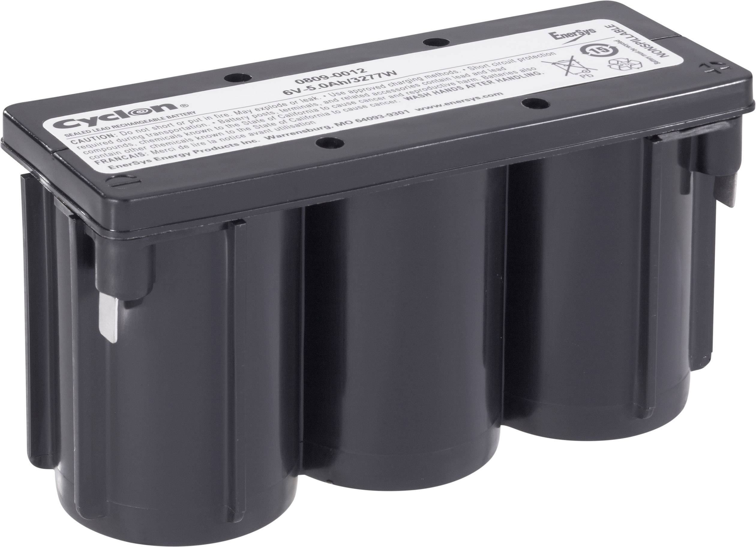 EnerSys Hawker Cyclon X 0809-0012 Batteria al piombo 6 V 5 Ah Piombo-AGM (L x A x P) 139 x 77 x 54 mm Spina piatta 6,35 mm Esente da manutenzione, Mod