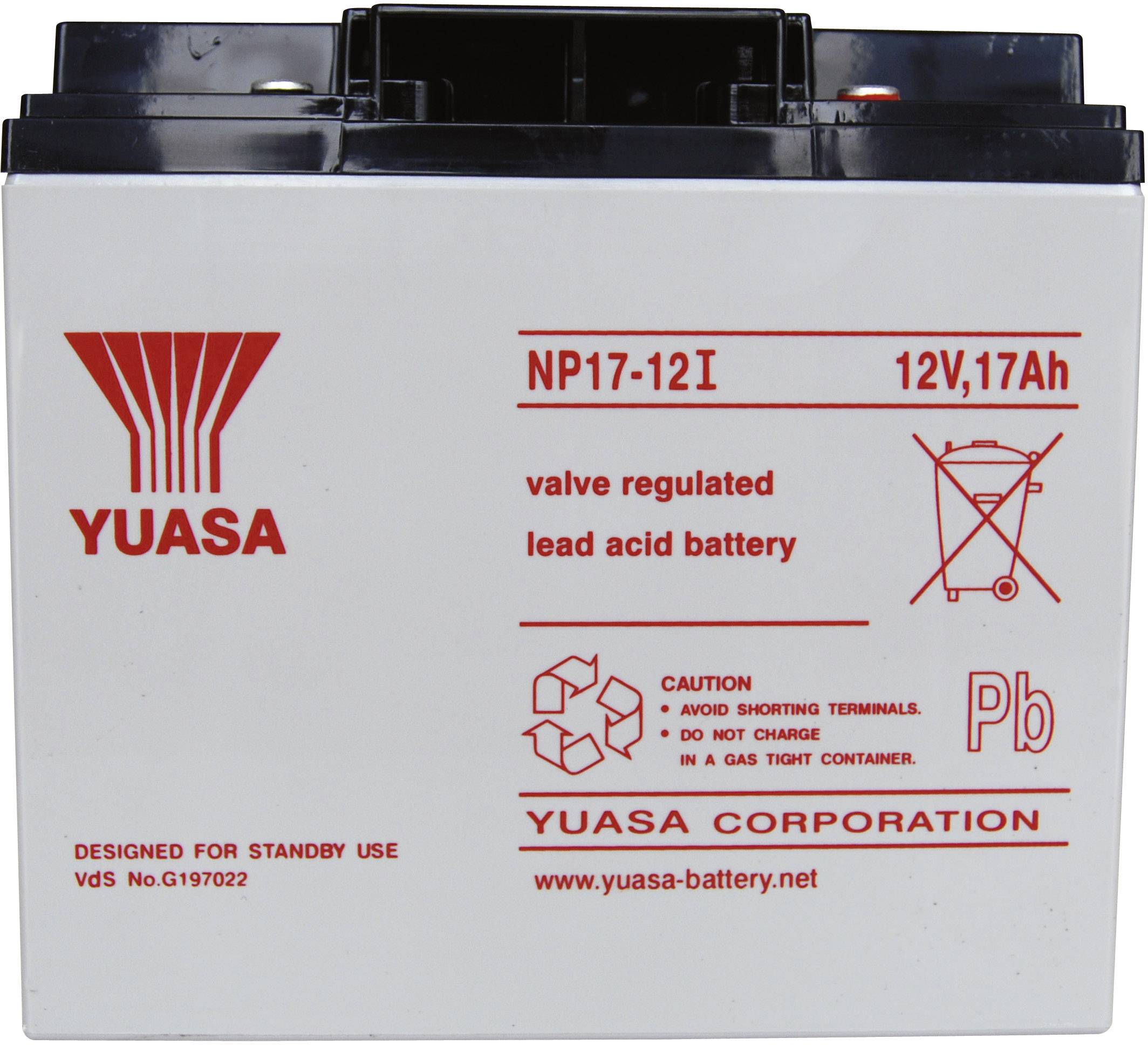 Yuasa Yuasa NP17-12 batteria UPS Acido piombo [VRLA] 12 V (Valve regulated lead acid) NP17-12 Batteria al piombo 12 V 17 Ah Piombo-AGM (L x A x P) 181