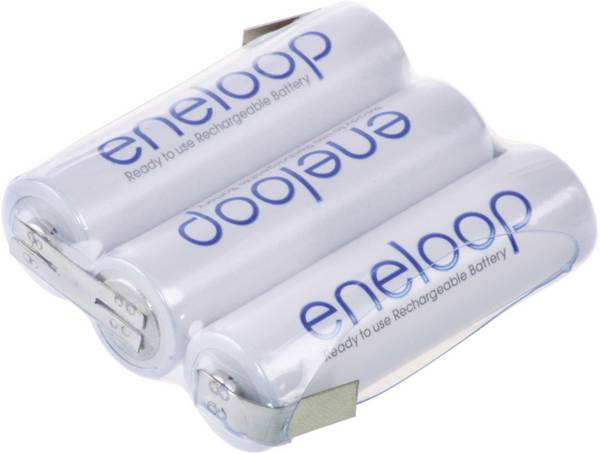 akupack - sada nabíjacích batérií Ni-MH 3 mignon (AA) spájkovacia špička v tvare Z Panasonic eneloop Reihe F1x3 129673, 1900 mAh, 3.6 V