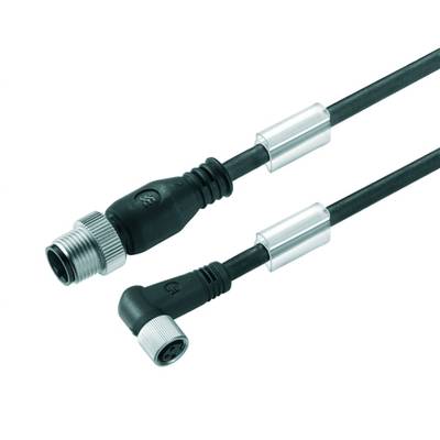 Dva čierne elektrické konektory s kovovými závitmi a káblami, vhodné pre priemyselné použitie.