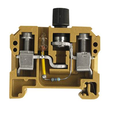 Weidmüller 0225820000 Morsetto componibile portafusibili A vite Giallo medio 10 pz.