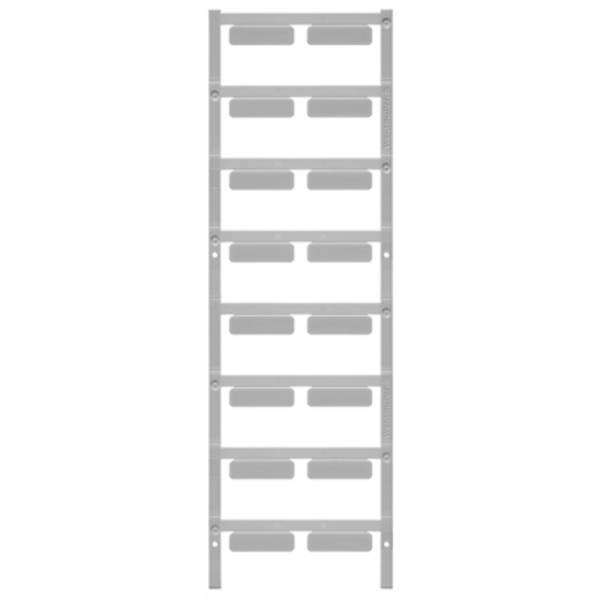 Weidmüller 1079480000 SM 27/8 K MC NE GR značenie prístrojov Druh montáže: nalepenie Potlačiteľná plocha: 8 x 27 mm sivá Počet markerov: 80 80 ks
