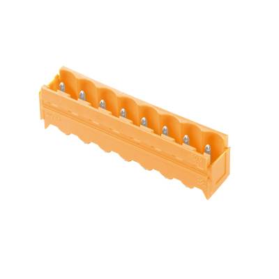 Oranžový modul konektora s viacerými upevňovacími bodmi, vhodný pre elektrické aplikácie.