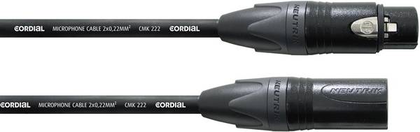 Cordial CPM 5 FM XLR prepojovací kábel [1x XLR zásuvka - 1x XLR zástrčka] 5.00 m čierna