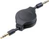 SpeaKa Professional SP-7869796 jack audio prepojovací kábel [1x jack zástrčka 3,5 mm - 1x jack zástrčka 3,5 mm] 1.10 m čierna vrátane automatického navíjania , pozlátené kontakty