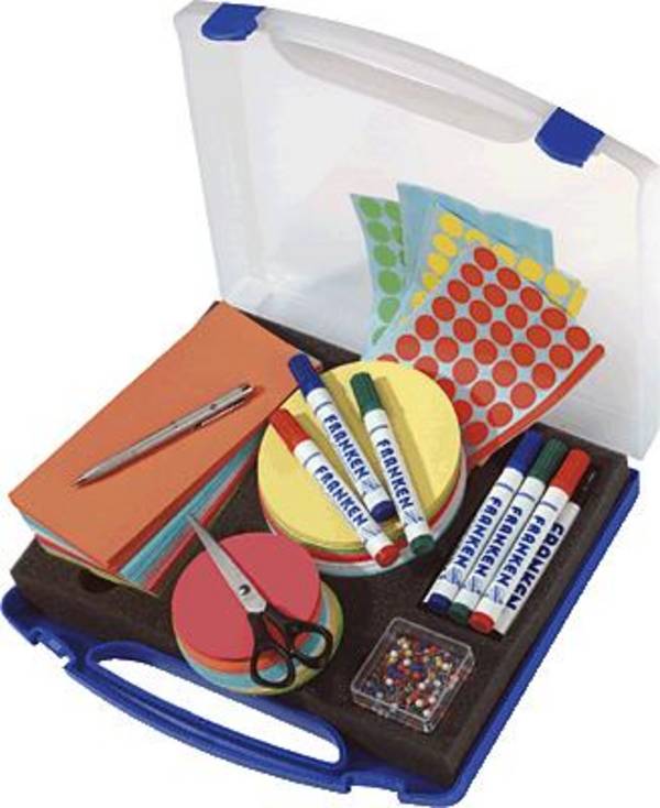 Franken MINI moderačné kufrík plast Počet dielov: 1100 31 cm x 6 cm x 34.5 mm modrá, priehľadná