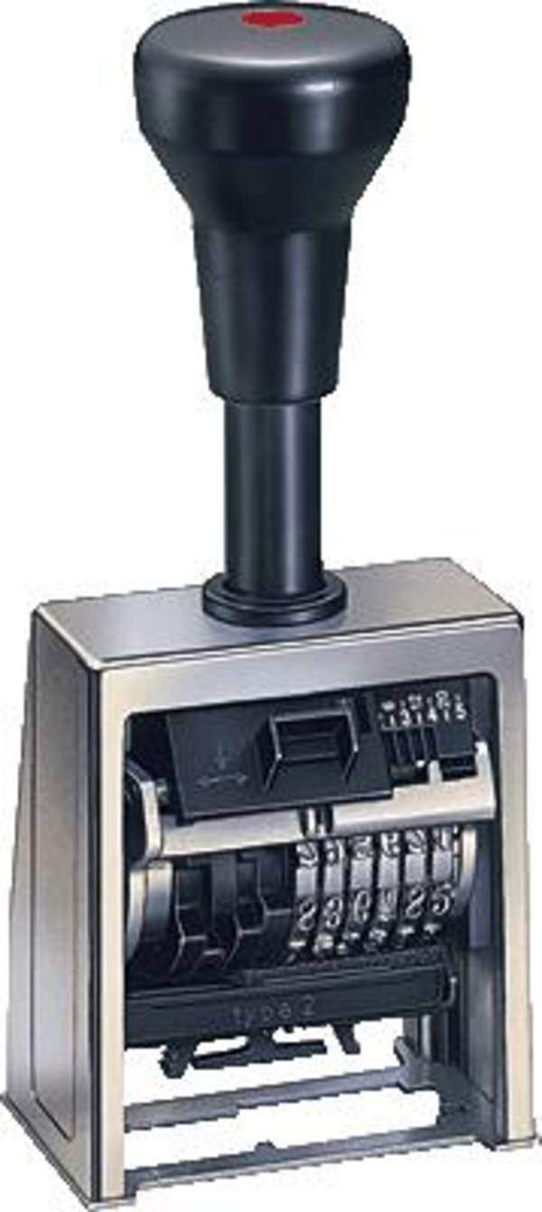 Reiner Numeroteur B6 paginovacie pečiatka 23 x 6 mm (š xv) chróm, čierna