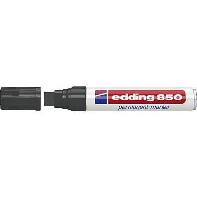 Permanentný fix, čierny s červeným a bielym nápisom 'edding 850', leží vodorovne.